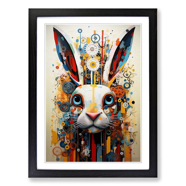 Hare Neo-Plasticism - Print Brambly Cottage Size: 64cm H x 46cm W x 2cm D, Frame Colour: Black on Productcaster.