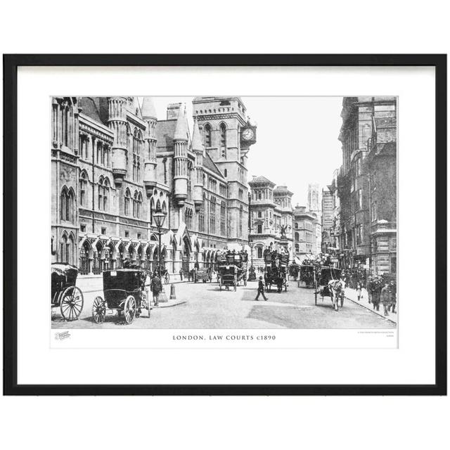 'London, Law Courts C1890' by Francis Frith - Picture Frame Photograph Print on Paper The Francis Frith Collection Size: 45cm H x 60cm W x 2.3cm D on Productcaster.