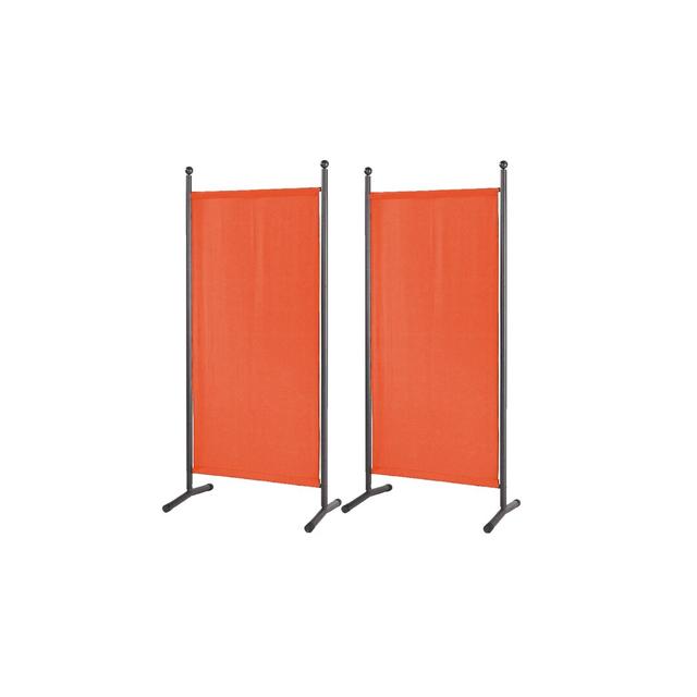 Raumteiler mit 2 Paneelen (Set of 2) ClearAmbient Größe: 178 cm H x 78 cm B x 3,4 cm T, Farbe: Orange on Productcaster.