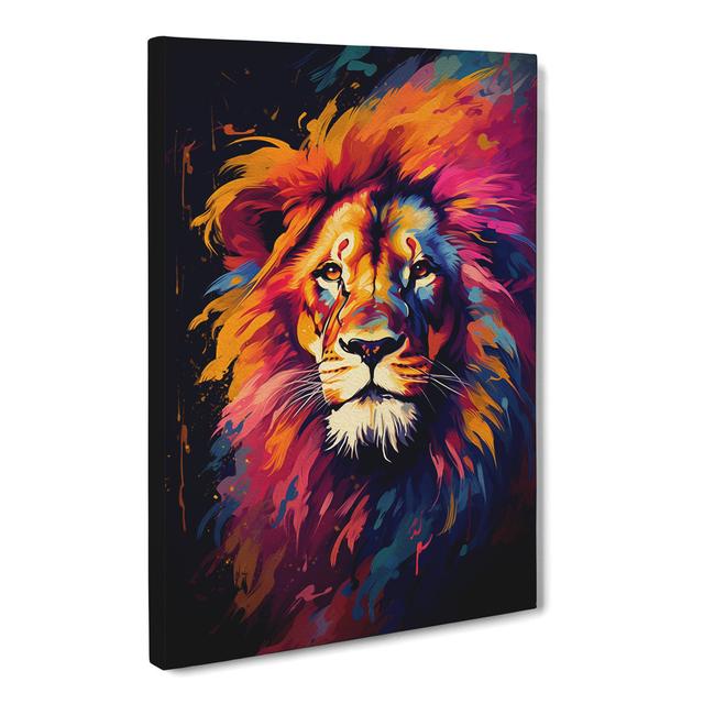 Lion Abstract Art No.2 - No Frame Art Prints Marlow Home Co. Size: 50cm H x 35cm W x 3cm D on Productcaster.