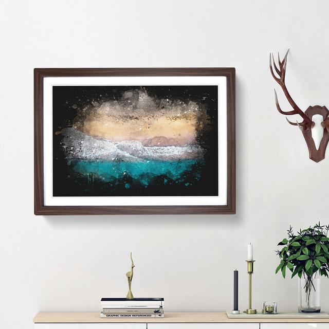 Walking upon a Beach in Corfu Greece - Picture Frame Graphic Art Print East Urban Home Frame Option: Walnut Framed, Size: 24cm H x 33cm W x 2cm D on Productcaster.