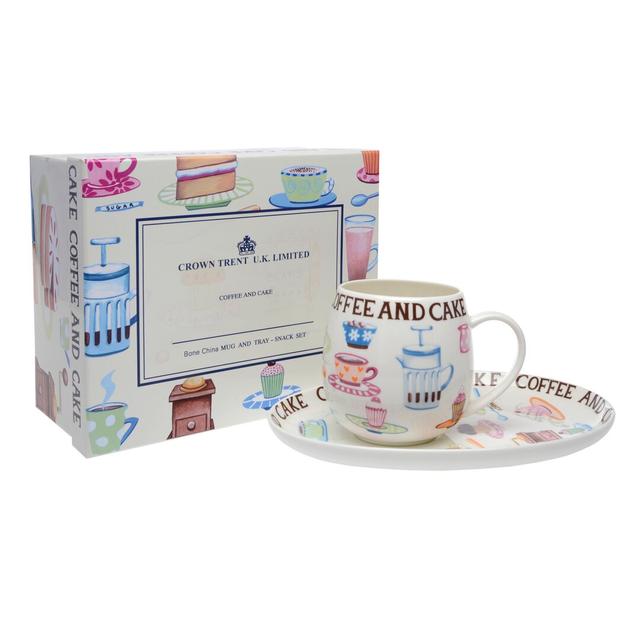 2 Piece Fine Bone China Coffee and Cake Set Buttercup of London on Productcaster.