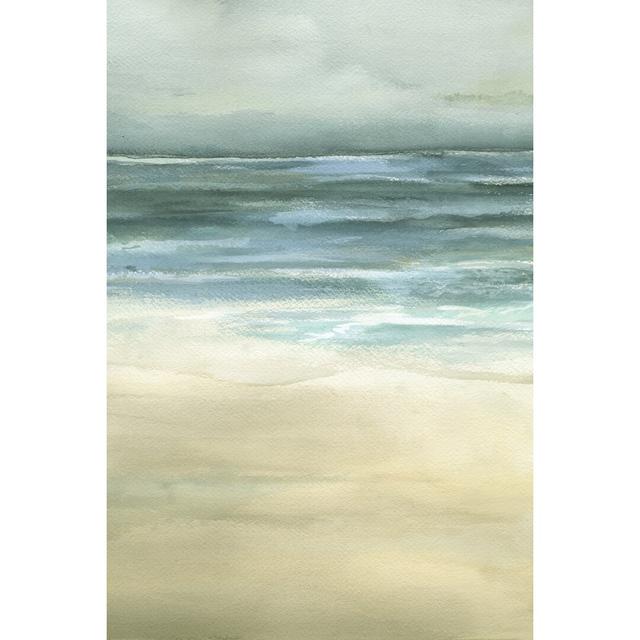 Tranquil Sea II - Wrapped Canvas Painting Print Beachcrest Home Size: 122cm H x 81cm W on Productcaster.