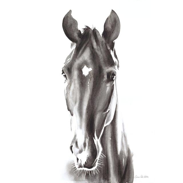 Le Cheval Noir Crop by Aimee Del Valle - Wrapped Canvas Painting Brambly Cottage Size: 30cm H x 20cm W on Productcaster.