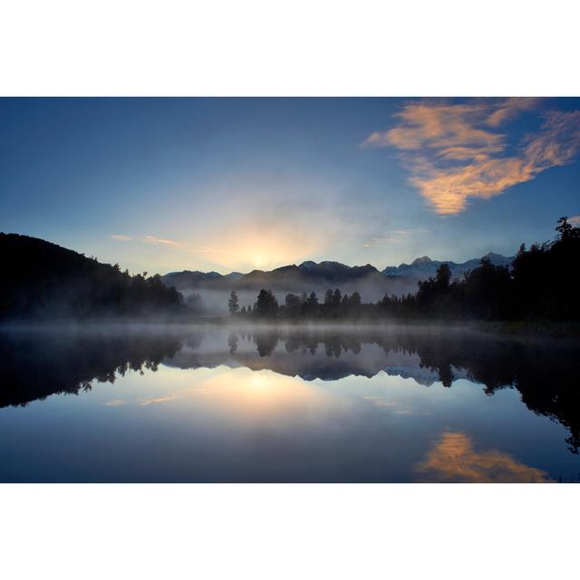 Lake Matheson And The Southern Alps New Zealand by Simonbradfield - No Frame Art Prints on Canvas Alpen Home Size: 30cm H x 46cm W on Productcaster.