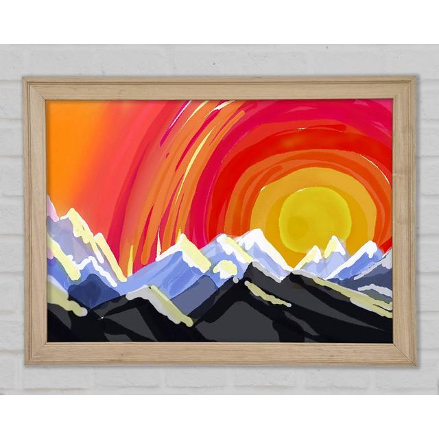 Mountain Peak Sun - Single Picture Frame Art Prints Alpen Home Size: 84.1cm H x 118.9cm W x 1.5cm D on Productcaster.