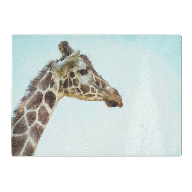 Tempered Glass Giraffe Profile Chopping Board East Urban Home Size: 20 cm x 28.5 cm on Productcaster.