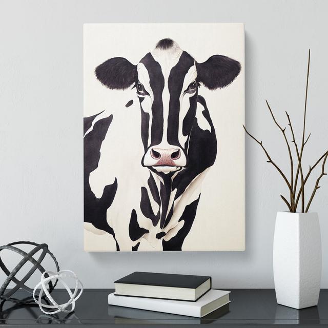 CAN-V0523-2491X The Face Of A Cow - Wrapped Canvas Print Brambly Cottage Size: 50cm H x 35cm W x 3cm D on Productcaster.