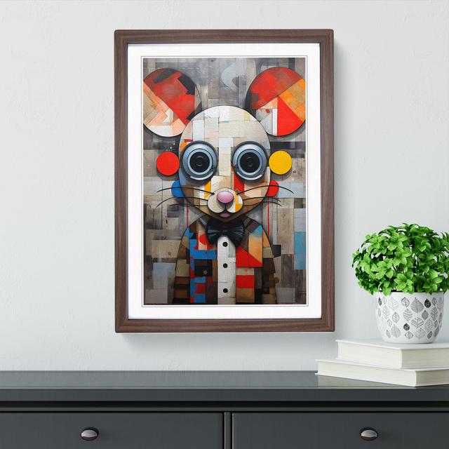 Mouse Constructivism No.4 - Single Picture Frame Print on Wood Big Box Art Size: 64cm H x 46cm W x 2cm D, Frame Colour: Walnut Framed on Productcaster.