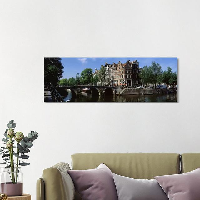 Lekkeresluis (Great Bridge), Jordaan, Amsterdam, Netherlands - Wrapped Canvas Panoramic Photograph Ebern Designs Size: 40.64cm H x 121.92cm W x 1.91cm on Productcaster.