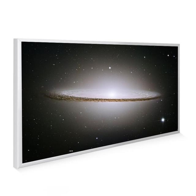 Sombrero Galaxy Picture Infrared Wi-Fi + Remote Flat Heating Panel Radiator 580W Mirrorstone Colour: Silver on Productcaster.