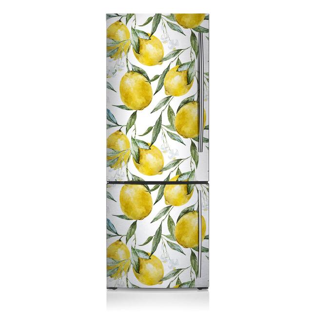 Painted Lemons Freezer Door Sticker Bay Isle Home on Productcaster.