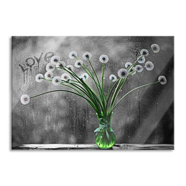 Dandelions in the Rain - Unframed Photograph on Glass Brayden Studio Size: 60cm H x 80cm W x 0.4cm D on Productcaster.