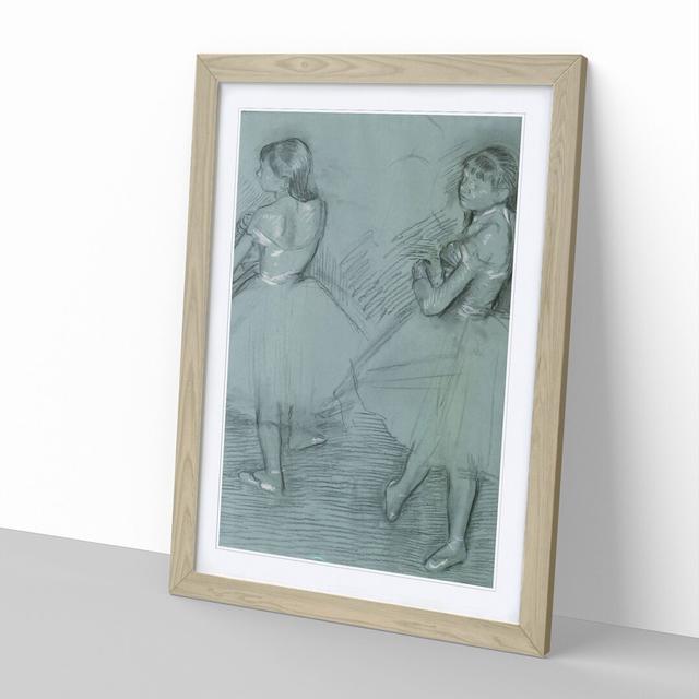 Study of Ballet Ballerina Dancers Vol.2 by Edgar Degas - Picture Frame Painting East Urban Home Size: 48cm H x 36cm W x 2cm D, Frame Option: Oak Frame on Productcaster.