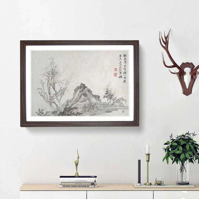 Landscape Vol.8 by Yun Shouping - Picture Frame Drawing Print East Urban Home Frame Option: Walnut Framed, Size: 36cm H x 48cm W x 2cm D on Productcaster.