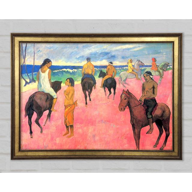 Riding On The Beach von Gauguin - Einzelne Bilderrahmen Kunstdrucke Haus am Meer Größe: 29,7 cm H x 42 cm B x 1,5 cm T on Productcaster.