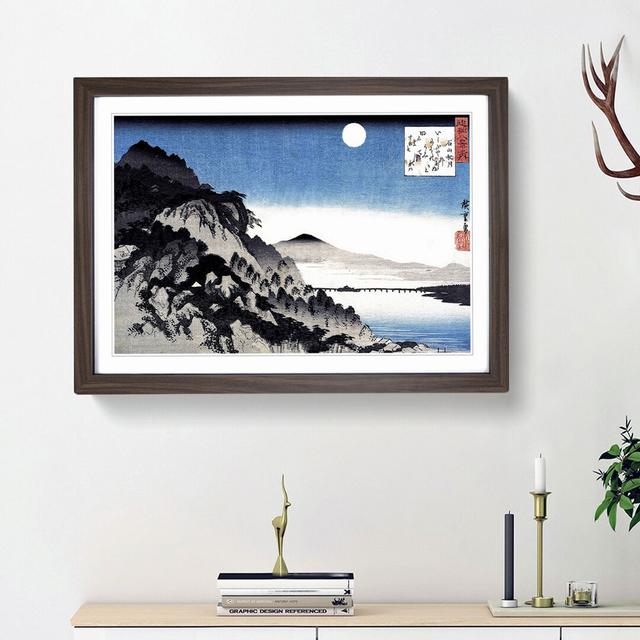 Moon at Ishiyama Temple by Utagawa Hiroshige - Picture Frame Painting Print East Urban Home Frame Option: Walnut Framed, Size: 36cm H x 48cm W x 2cm D on Productcaster.