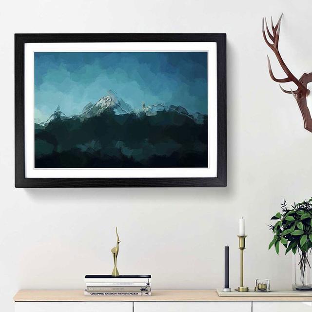 Annapurna Massif Mountains in Abstract - Picture Frame Graphic Art Print East Urban Home Size: 36cm H x 48cm W x 2cm D, Frame Option: Black Framed on Productcaster.