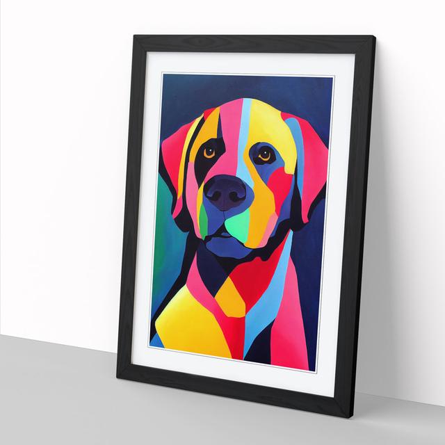 Labrador Retriever Abstract Vol.1 - Picture Frame Graphic Art Big Box Art Size: 64cm H x 46cm W x 2cm D, Frame Colour: Oak on Productcaster.