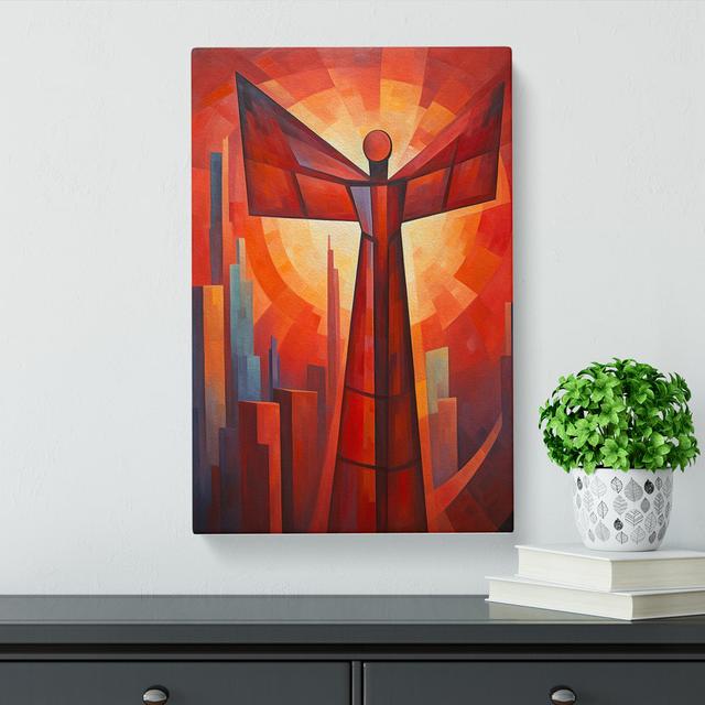 Angel of the North Orphism Art Happy Larry Size: 76cm H x 50cm W x 3cm D on Productcaster.