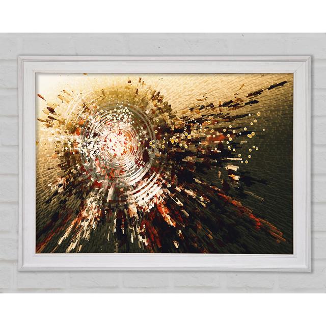 Circular Explosion Of Cubes - Print Ivy Bronx Size: 21cm H x 29.7cm W x 1.5cm D on Productcaster.