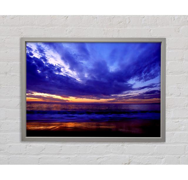 Blue Lilac Sunset Ocean - Print Bright Star Size: 84.1cm H x 118.9cm W x 3.3cm D on Productcaster.