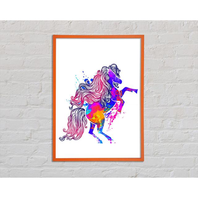 Caleshia Rainbow Splash Horsea - Single Picture Frame Art Prints Ivy Bronx Size: 42cm H x 29.7cm W x 2cm D on Productcaster.