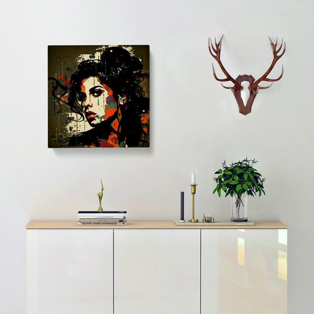 Amy Winehouse Bauhaus - No Frame Art Prints Marlow Home Co. Size: 35cm H x 35cm W x 3cm D on Productcaster.