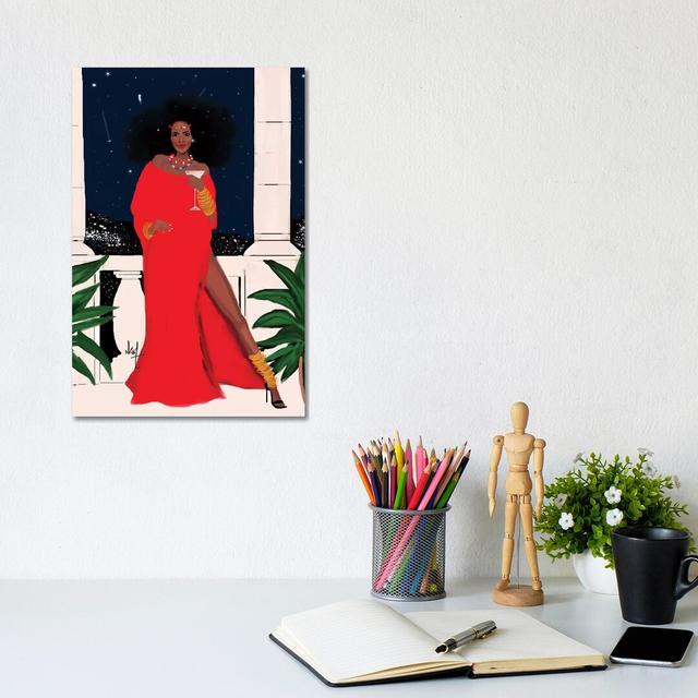 Red and Flawless by Nicholle Kobi - Graphic Art Print on Canvas Latitude Run Format: Wrapped Canvas, Size: 30.48cm H x 20.32cm W x 1.91cm D on Productcaster.