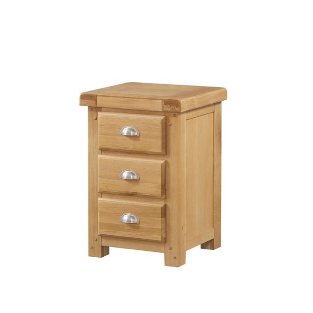 Montana 3 Drawer Bedside Table Hazelwood Home on Productcaster.