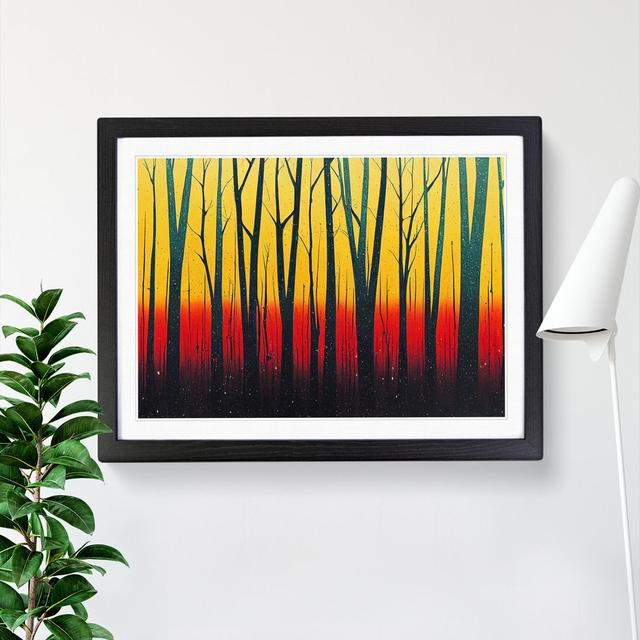 Splashed Forest Vol.3 Abstract - Picture Frame Painting Alpen Home Size: 34cm H x 46cm W x 2cm D, Format: Black on Productcaster.