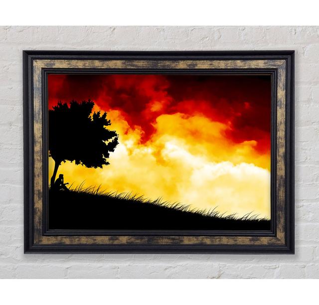 Fire Sky Red - Single Picture Frame Art Prints Bright Star Size: 42cm H x 59.7cm W x 8cm D on Productcaster.