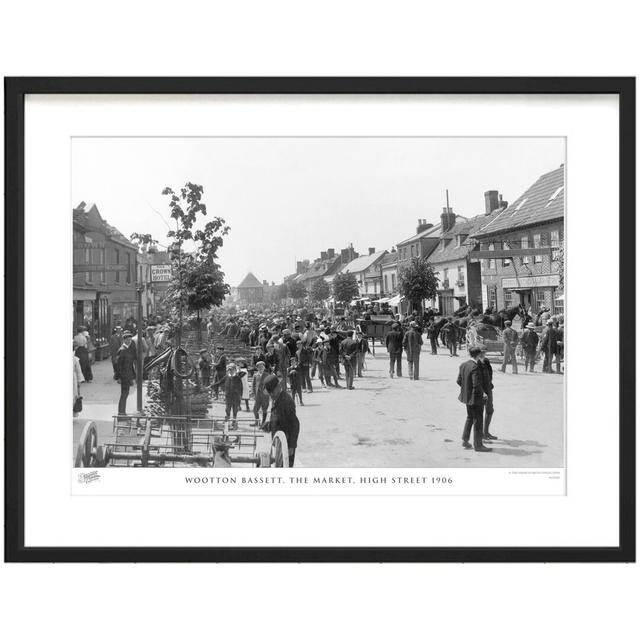 'Wootton Bassett, the Market, High Street 1906' - Picture Frame Photograph Print on Paper The Francis Frith Collection Size: 40cm H x 50cm W x 2.3cm D on Productcaster.