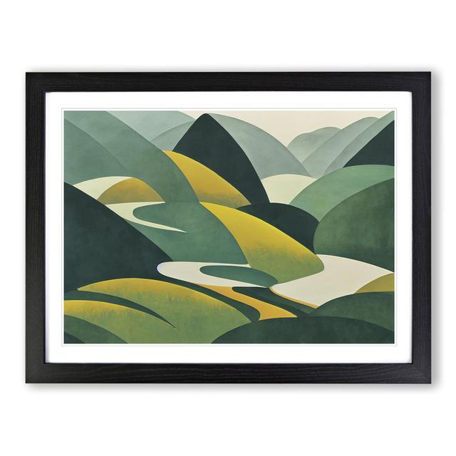 Eccentric Abstract Forest - Single Picture Frame Print Alpen Home Frame Colour: Black Frame, Size: 46cm H x 64cm W x 2cm D on Productcaster.