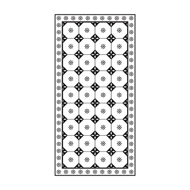 Gilgardo Geometric Black/Ivory Indoor / Outdoor Area Rug East Urban Home Rug Size: Rectangle 110 x 220cm on Productcaster.