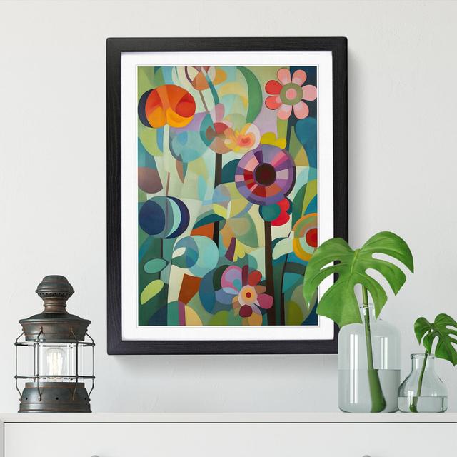 FRM-V0523-941X Flowers Orphism Design Vol.6 - Print ClassicLiving Size: 34cm H x 25cm W x 2cm D, Format: Oak on Productcaster.