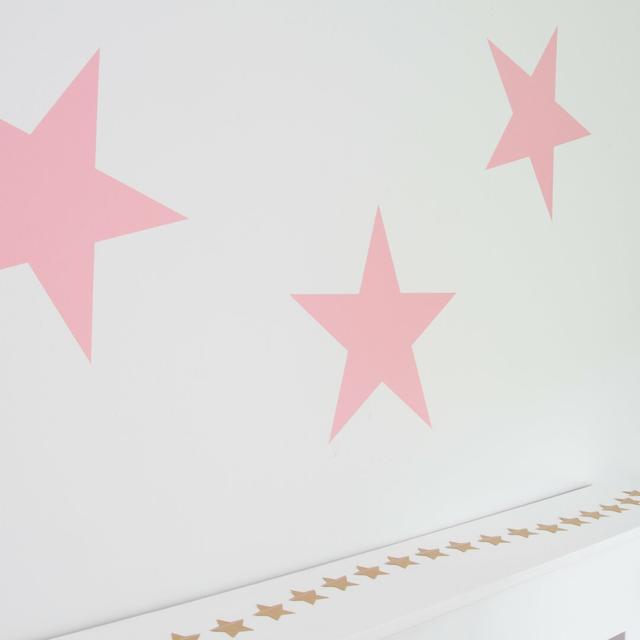 16 Piece Large Star Wall Sticker Set East Urban Home Colour: Gold on Productcaster.