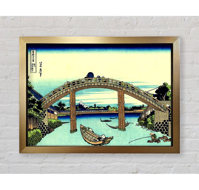 Fuji Seen Through The Mannen Bridge by Katsushika Hokusai - Single Picture Frame Art Prints Bright Star Size: 100cm H x 141.4cm W x 3.4cm D on Productcaster.