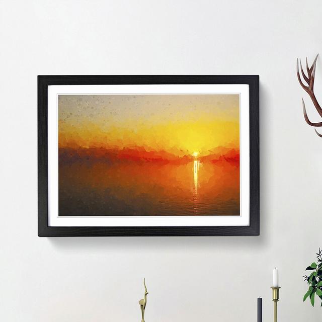 Reflection of an Orange Sunset in Abstract - Picture Frame Graphic Art Print East Urban Home Size: 36cm H x 48cm W x 2cm D, Frame Option: Black Framed on Productcaster.