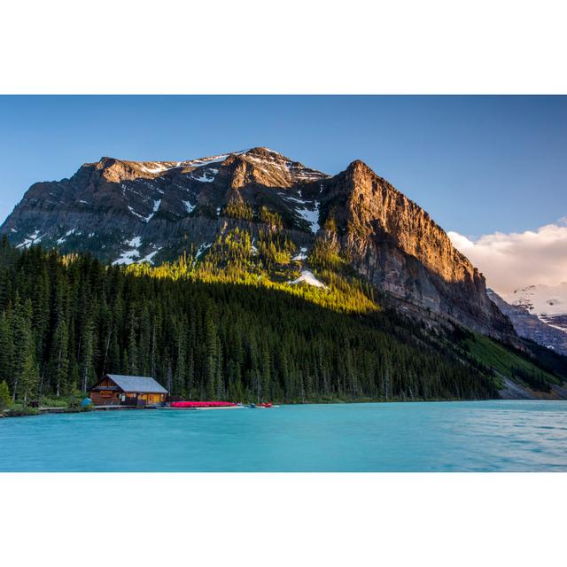 Moraine Lake - Wrapped Canvas Print Alpen Home Size: 81cm H x 122cm W x 3.8cm D on Productcaster.