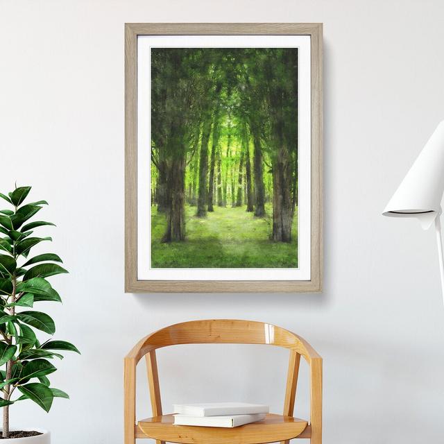 Green Forest Vol.2 - Picture Frame Graphic Art East Urban Home Frame Option: Oak Framed, Size: 48cm H x 36cm W x 2cm D on Productcaster.