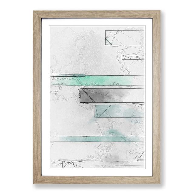 Side Stripes in Abstract - Picture Frame Graphic Art Print East Urban Home Format: Oak, Size: 91cm H x 60cm W x 2cm D on Productcaster.