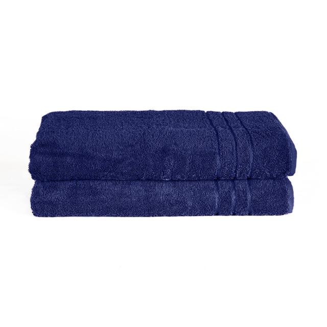 2-tlg. Handtuch-Set Komfortec Farbe: Navyblau on Productcaster.