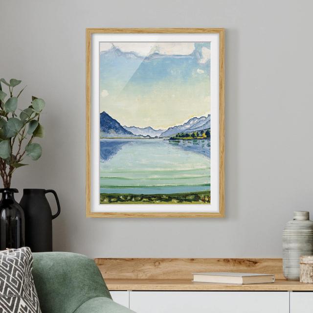 Lake Near Leissigen by Ferdinand Hodler - Picture Frame Painting Print on Paper East Urban Home Frame Options: Natural oak, Size: 70cm H x 50cm W on Productcaster.