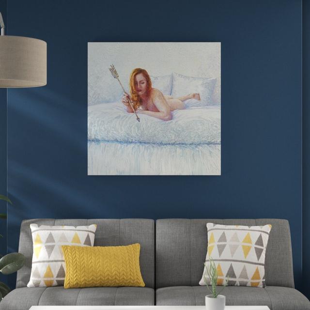 'Cupid Alone' by Iris Scott Acrylic Painting Print on Wrapped Canvas East Urban Home Size: 91.44cm H x 91.44cm W on Productcaster.