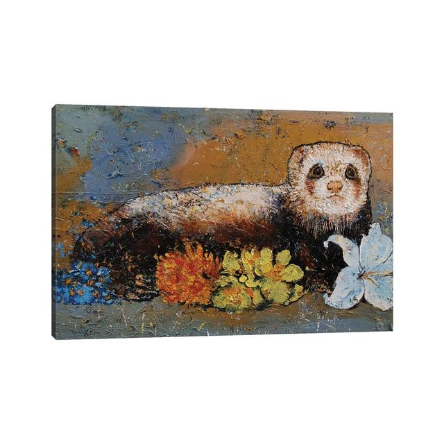 Ferret Splendor by Michael Creese - Wrapped Canvas Painting Alpen Home Size: 45.72cm H x 66.04cm W x 1.905cm D on Productcaster.