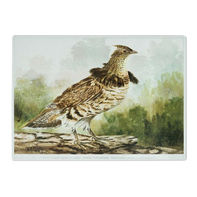 Tempered Glass Ruffed Grouse Partridge by W.B. Gillette Chopping Board East Urban Home Size: 28.5 cm x 20 cm on Productcaster.