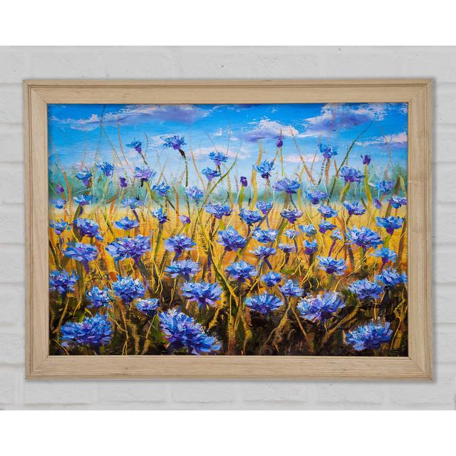 Tiny Blue Flowers In The Field - Print Rosalind Wheeler Size: 84.1cm H x 118.9cm W on Productcaster.