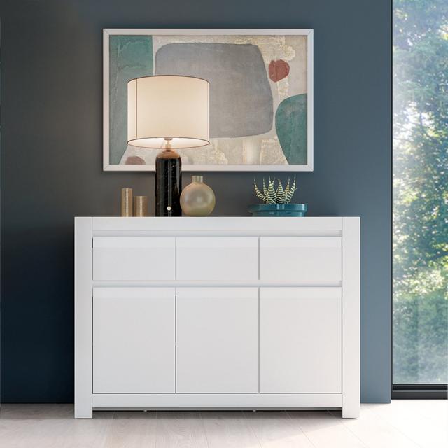 Petronella 3 Drawer 130Cm W Combi Chest Zipcode Design on Productcaster.