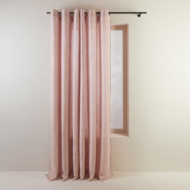 Carlina Eyelet Semi Sheer Curtains Madura Panel Size: Width 144 x Drop 280cm, Colour: Pink on Productcaster.